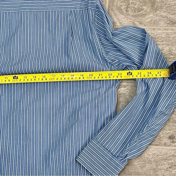 Tommy Hilfiger Men’s Button-Down Dress Shirt in Blue/White (15 1/2 34-35) - Picture 6 of 9